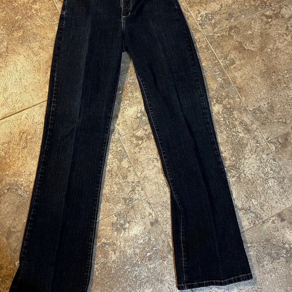 NOT YOUR DAUGHTERS JEANS- No distressing dark blue. Size 4 women’s, 32" inseam.